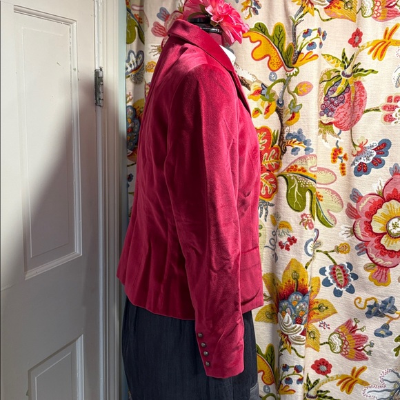 Talbots Rich Raspberry Velvet Blazer - Picture 2 of 6